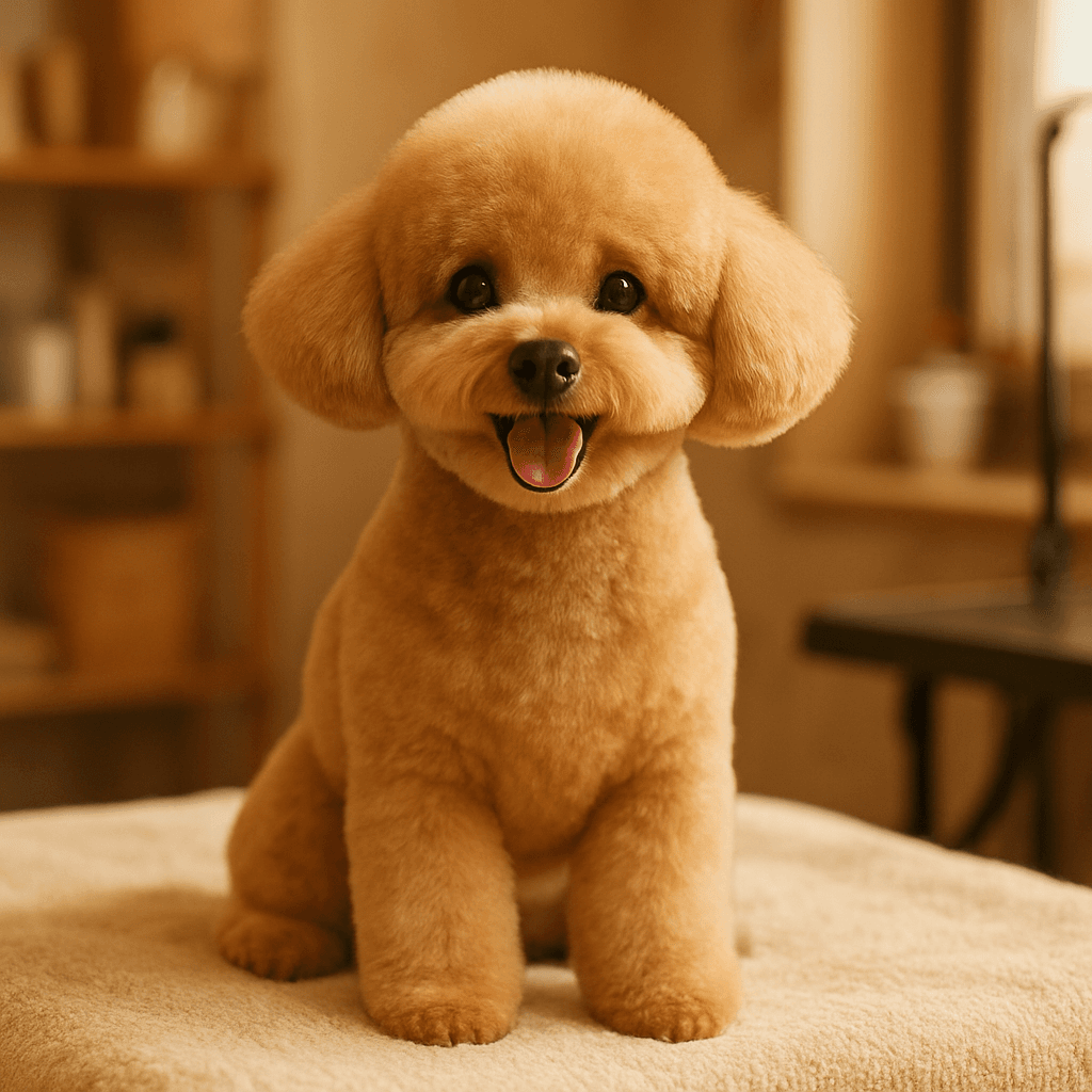 トリミング中のわんちゃん
